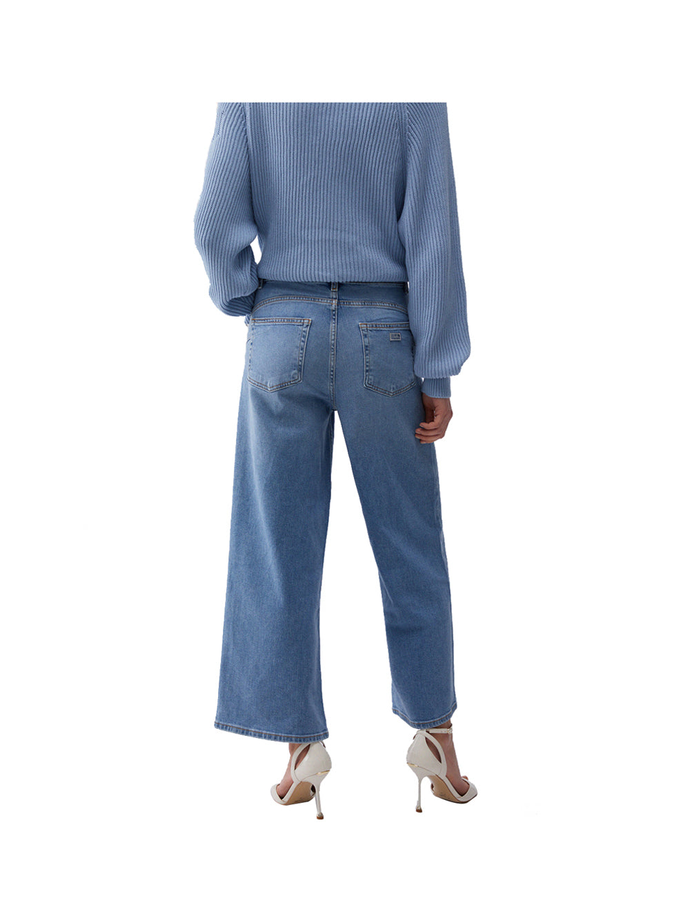 LIUJO DENIM Jeans Liu Jo Flare Cropped - Denim Chiaro Light Denim