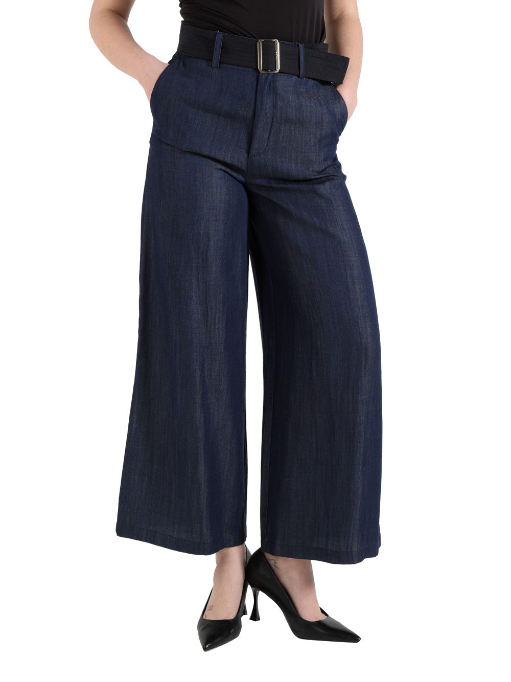 LIUJO DENIM Pantalone Liu Jo Flare Cintura H.W. - Denim Dark denim