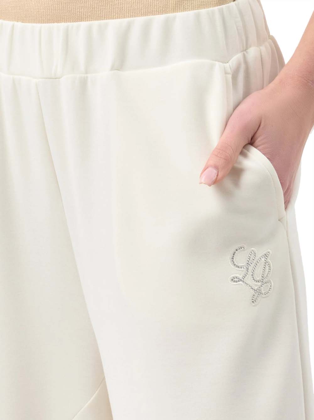 LIUJO SPORT Pantalone Jersey Lungo Liu Jo - Bianco White Milk