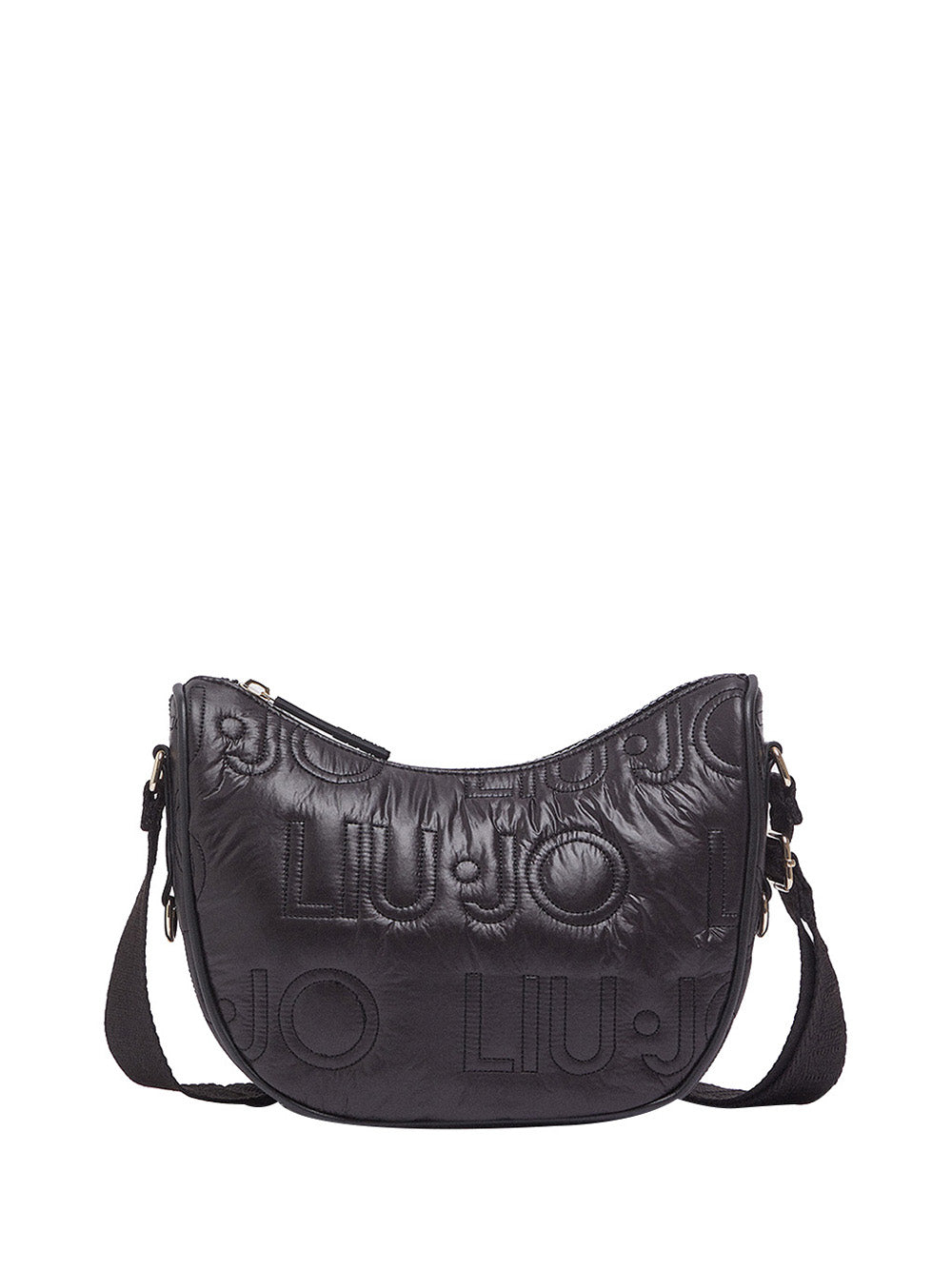 LIUJO SPORT Borsa a Tracolla Media Liu Jo In Nylon Opaco - Nero Nero