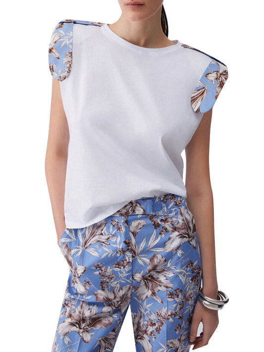 LIU.JO WHITE T-Shirt Liu Jo - Bianco Bco/Br.Bl.Wave Lily