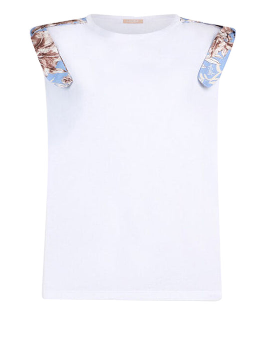 LIU.JO WHITE T-Shirt Liu Jo - Bianco Bco/Br.Bl.Wave Lily