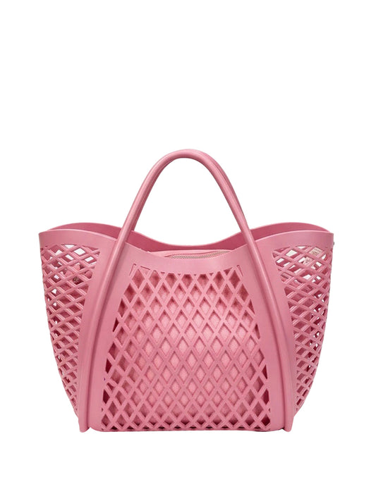 MARC ELLIS Borsa a Mano Flat Basket M Marc Ellis - Rosa/Argento Rosa/argento