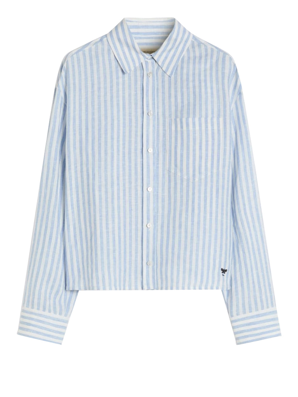 MAXMARA WEEKEND 2USCITA Max Mara Camicia Boxy In Tela Di Lino - Azzurro Azzurro