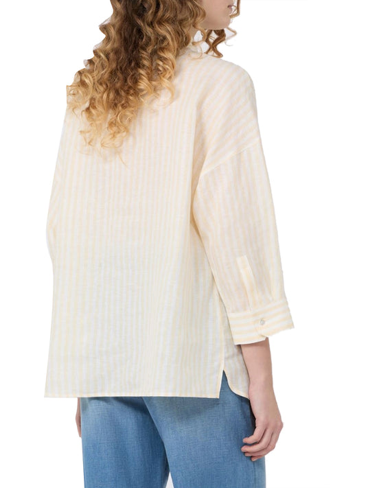 MAXMARA WEEKEND 2USCITA Max Mara Camicia In Tela Di Lino A Righe - Giallo chiaro Giallo Chiaro