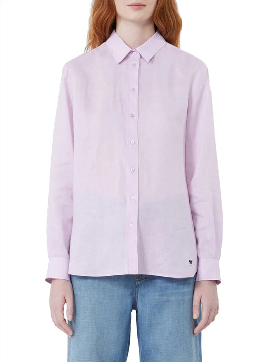 MAXMARA WEEKEND 2USCITA Camicia Max Mara In Tela Di Lino - Lilla Lilla