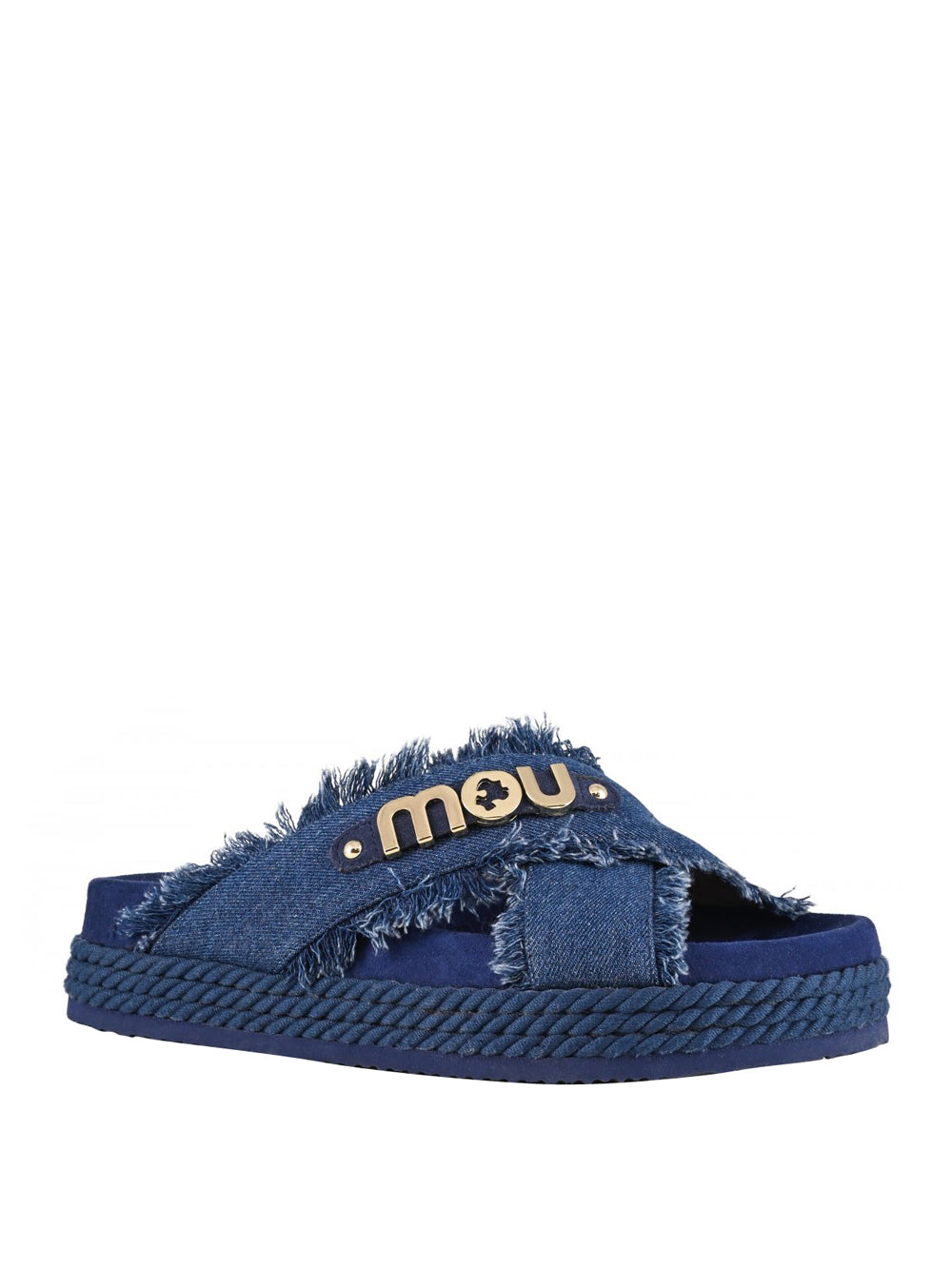 MOU Mou Sandalo Criss Cross - Denim DENIM