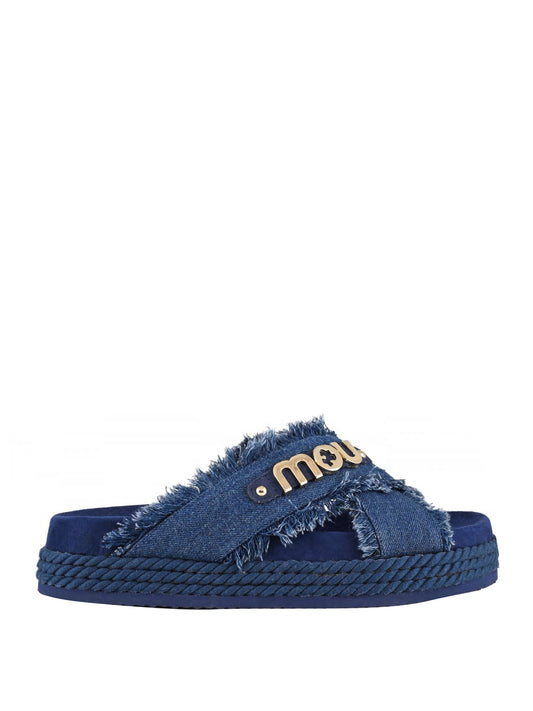 MOU Mou Sandalo Criss Cross - Denim DENIM