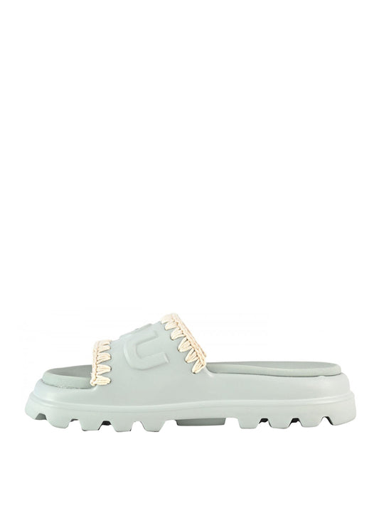 MOU Mou Sandalo Eva One Piece Slide - Verde Acqua TEA