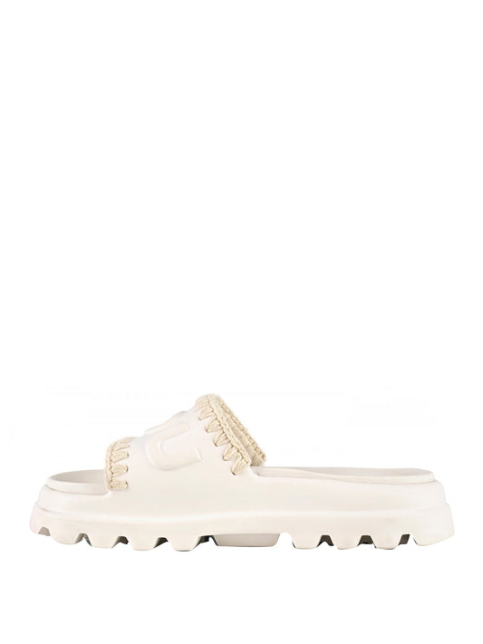 MOU Mou Sandalo Eva One Piece Slide - Bianco Bianco