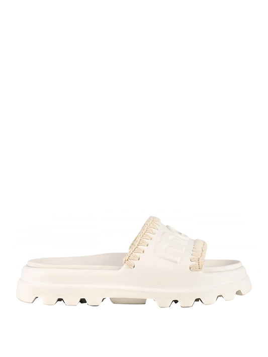 MOU Mou Sandalo Eva One Piece Slide - Bianco Bianco