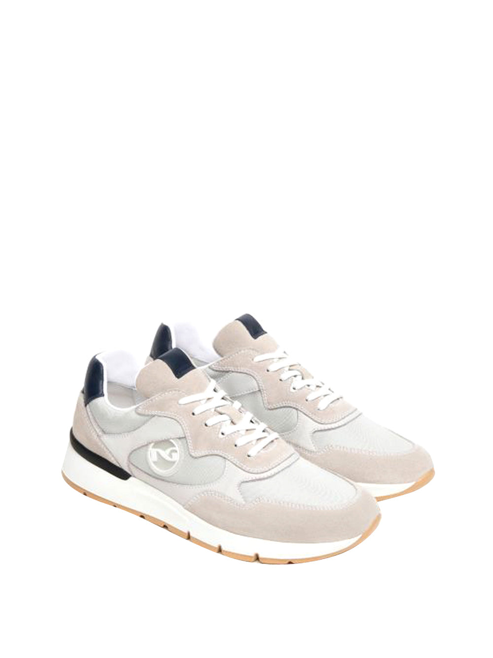NERO GIARDINI Nero Giardini Sneakers In Camoscio Pelle e Tela Ghiaccio Ghiaccio