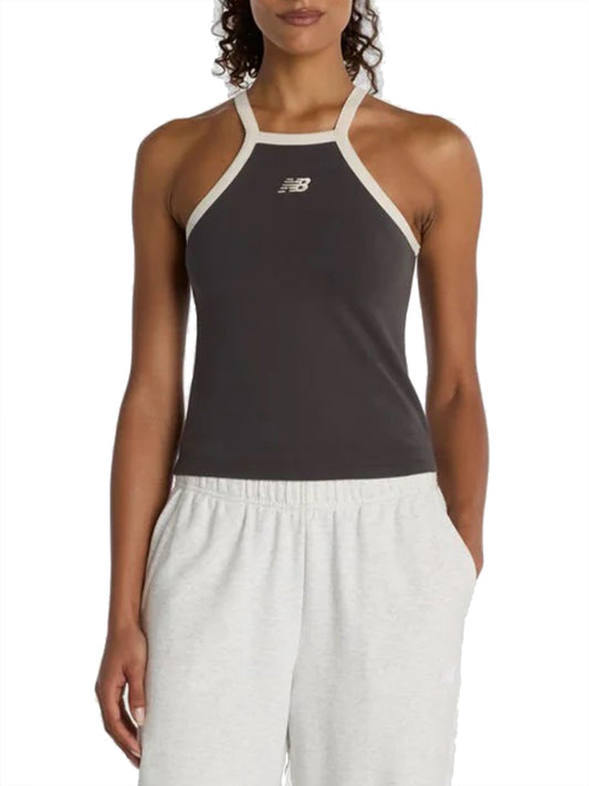NEW BALANCE Canotta New Balance Cotton Racer Tank - Nero BLACK
