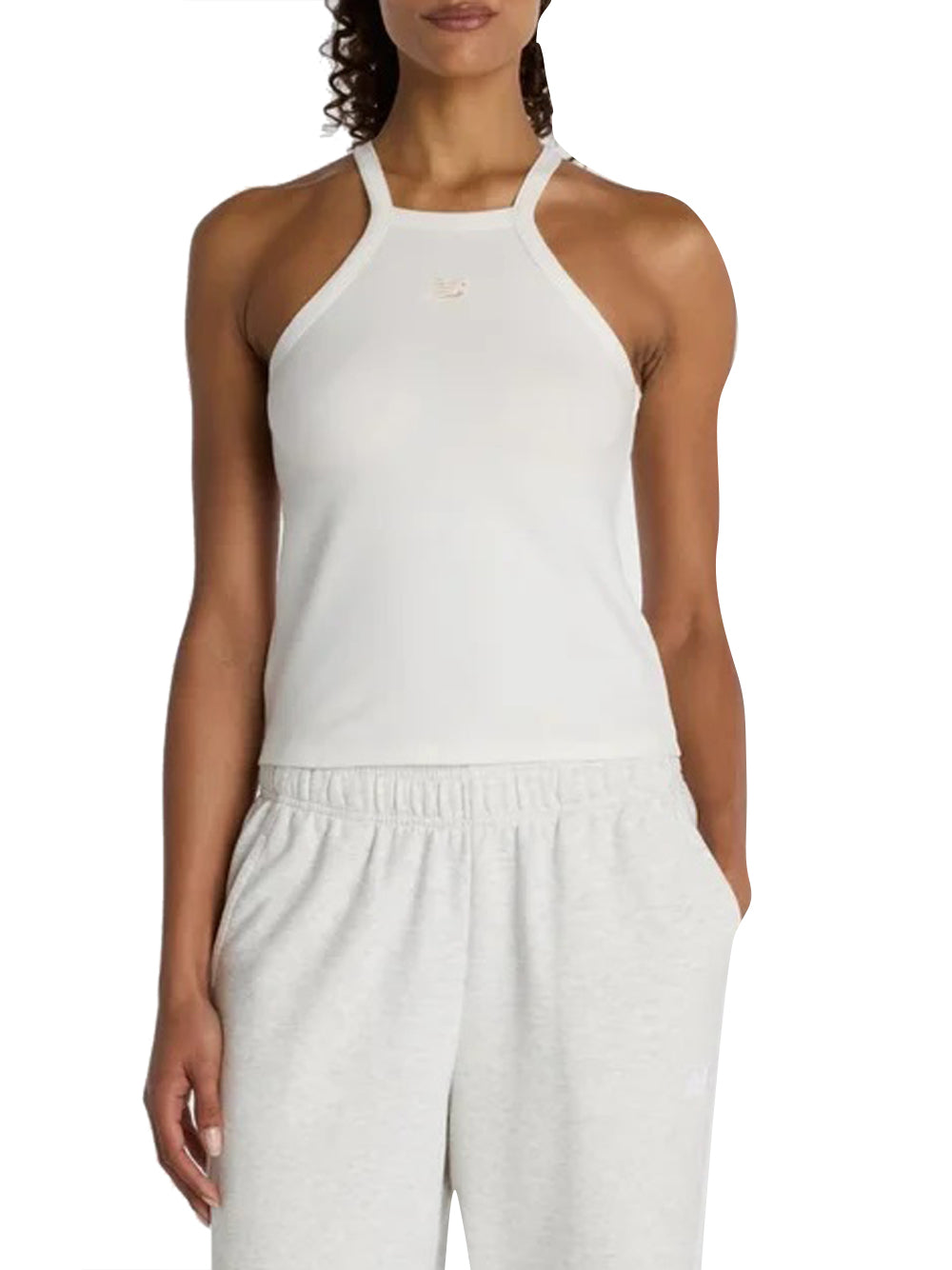 NEW BALANCE Canotta New Balance Cotton Racer Tank - Bianco Bianco