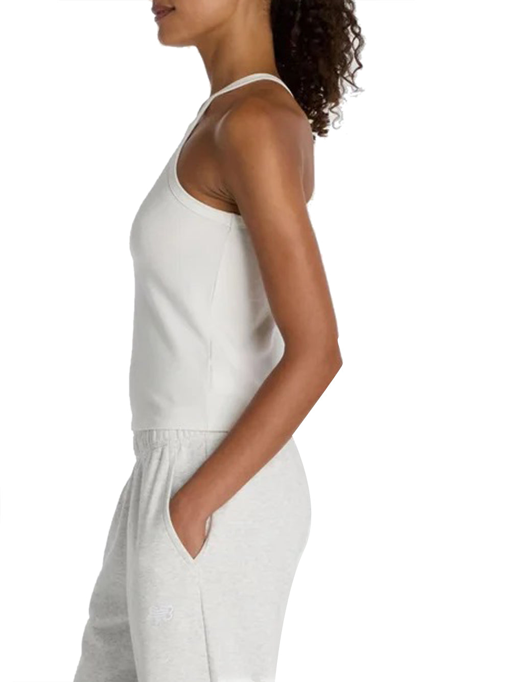 NEW BALANCE Canotta New Balance Cotton Racer Tank - Bianco Bianco