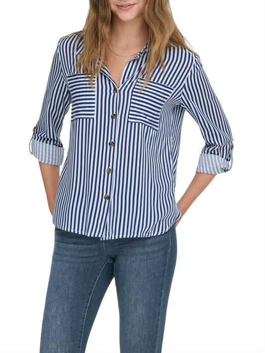ONLY DROP 1 Camicia Onlyyasmin Only - Blu Blu/bianco