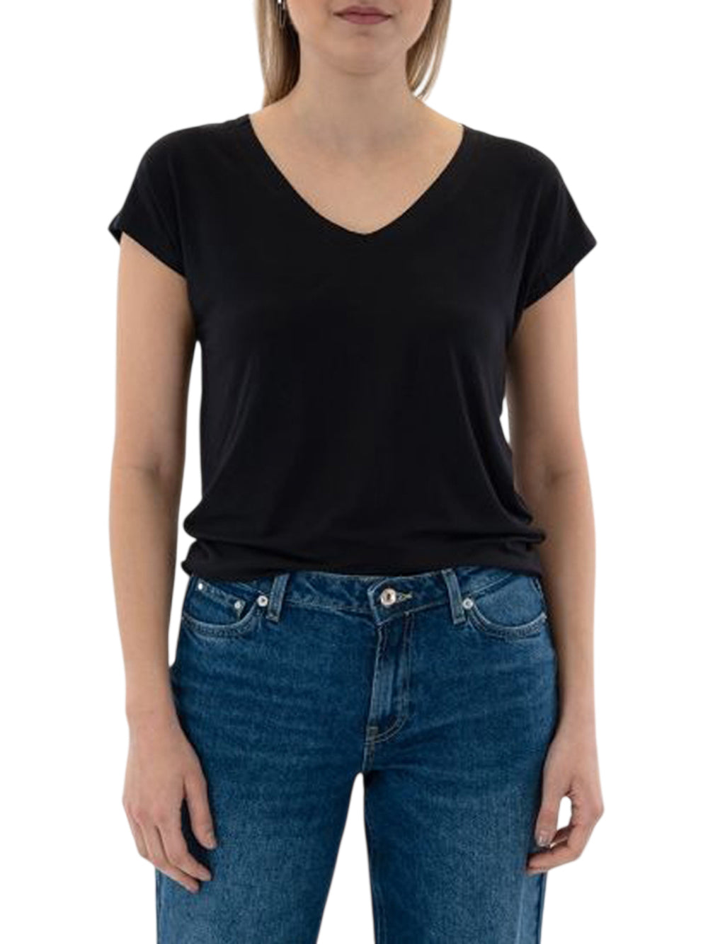 ONLY DROP 1 T-Shirt Only Onlrilla Ss V Neck - Nero Nero