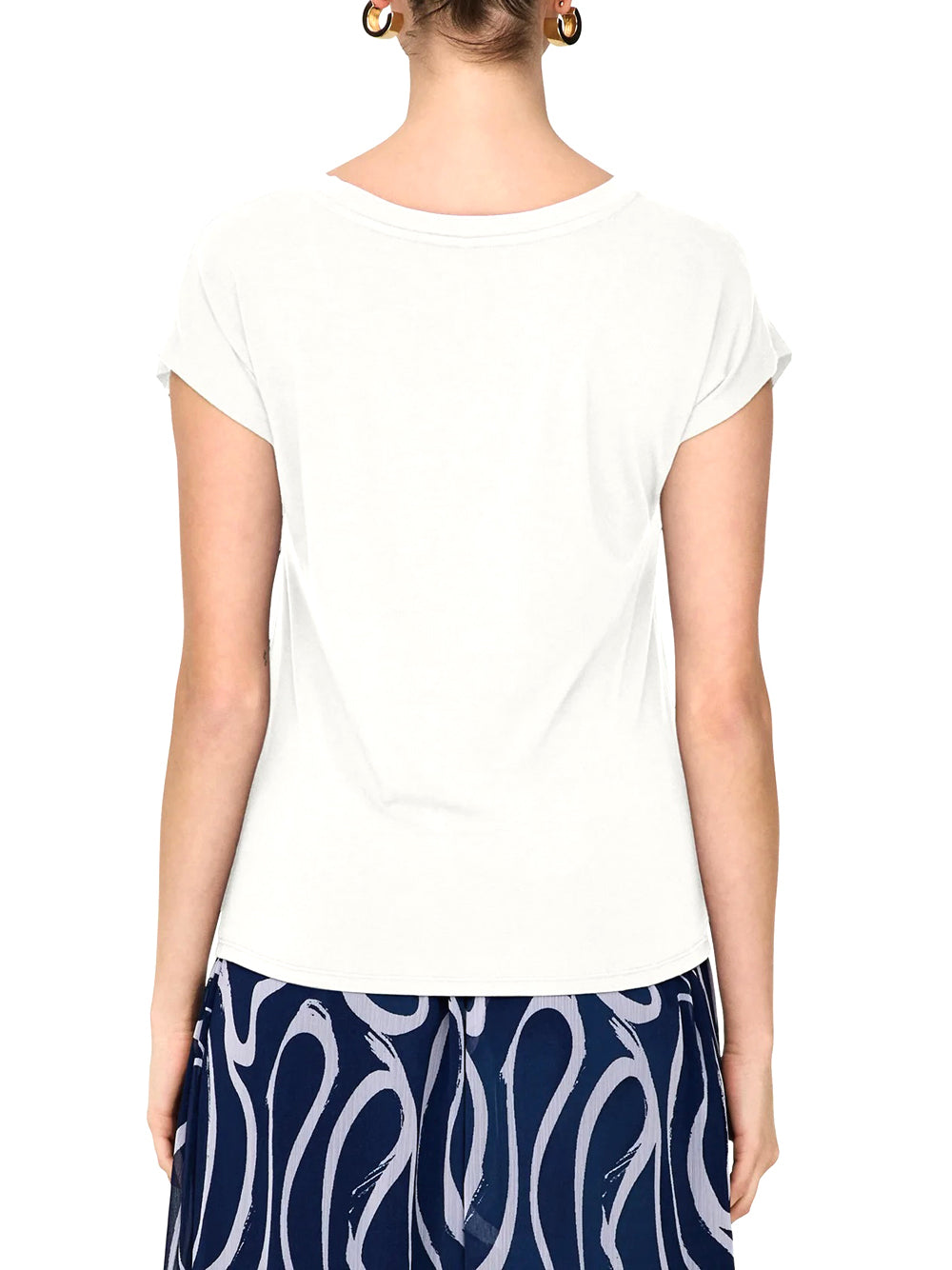 ONLY DROP 1 T-Shirt Only Onlrilla Ss V Neck - Bianco Bianco