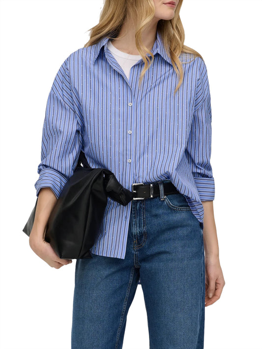 ONLY DROP 1 Camicia Only Onloregon Alva Ls - Blu/Bianco Blu/bianco