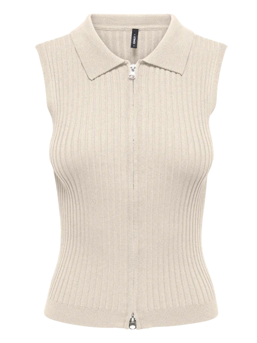 ONLY DROP 1 Gilet Only Onlmeddi Life Zip - Bianco Panna Panna