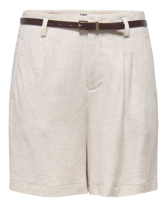 ONLY DROP 1 Bermuda Di Lino Onlsiesta Only - Beige Beige