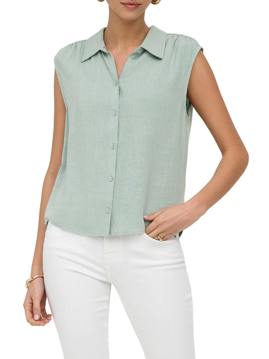 ONLY DROP 1 Camicia Onlsiesta Lino Only - Turchese Turchese