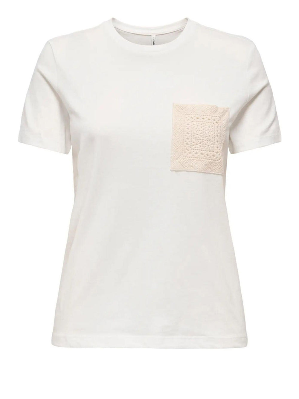 ONLY DROP 1 T-Shirt Only Onlenja Ss O Neck Pocket - Bianco CLOUD