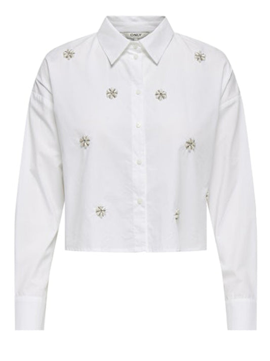 ONLY DROP 1 Camicia Onlriti Ls Pearl Only - Bianco Bianco