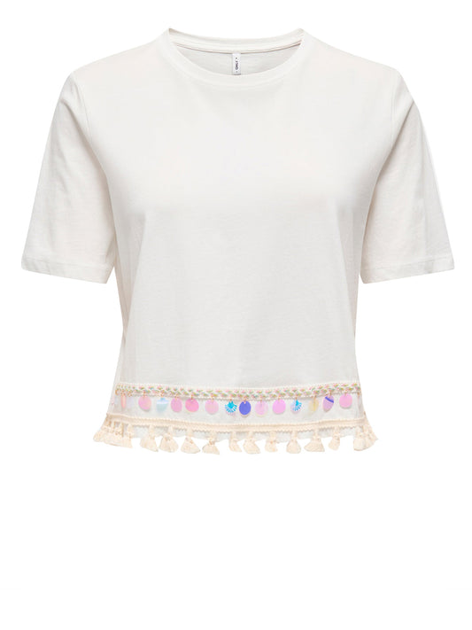 T-Shirt Onlfilippa Only - Bianco