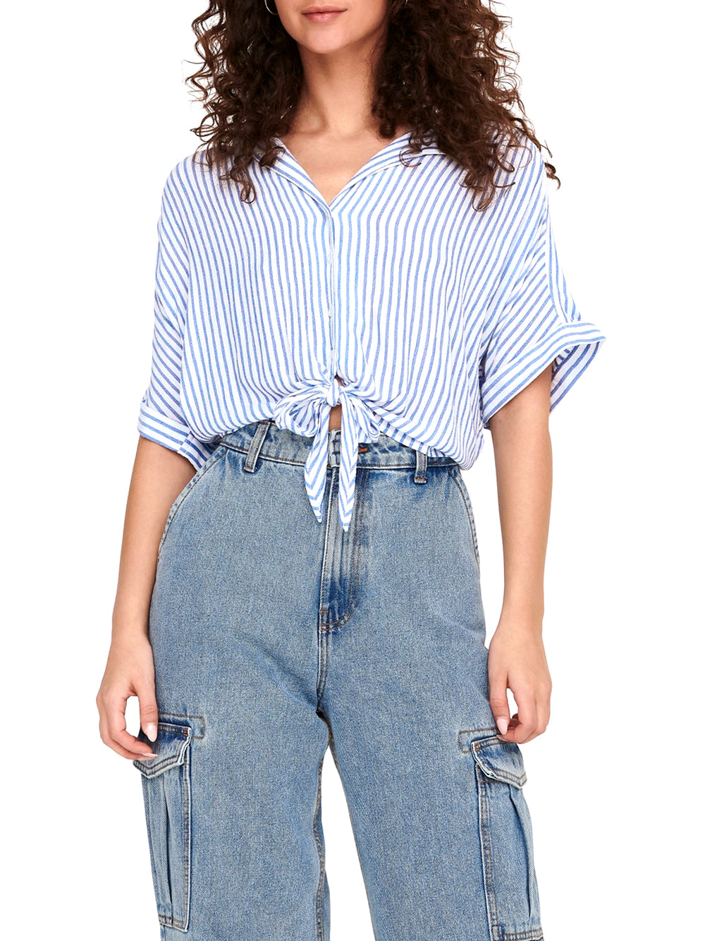 ONLY DROP 2 Camicia Onlpaula Only - Bianco/Blu Bianco/blu