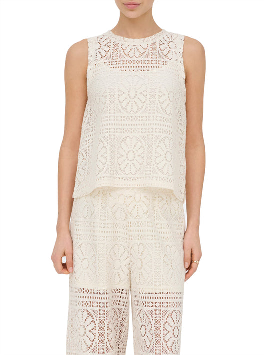 Canotta Onllian Lace Tank Only - Bianco