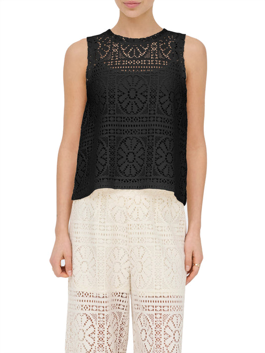 Canotta Onllian Lace Tank Only - Nero
