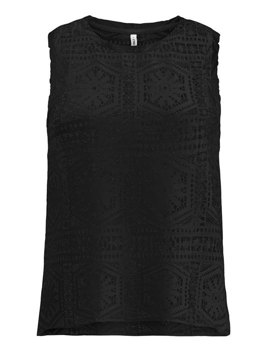 Canotta Onllian Lace Tank Only - Nero