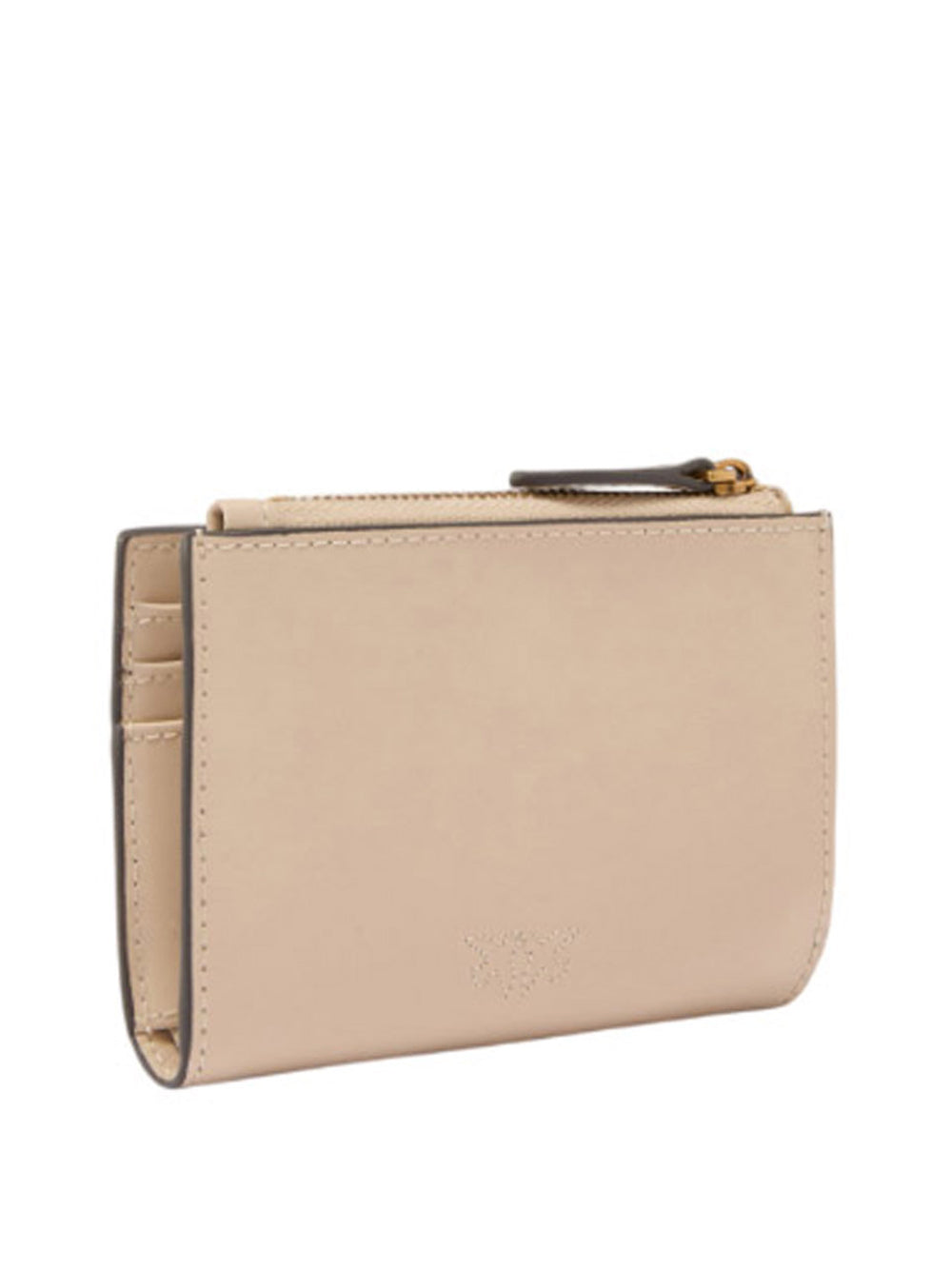 PINKO Portafoglio Pinko Piccolo In Pelle Liscia Con Logo Beige Oro BEIGE/ORO