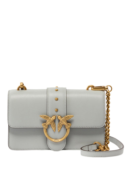 PINKO Borsa A Tracolla Pinko Piccola Love Bag One In Pelle Grigio Oro GRIGIO/ORO