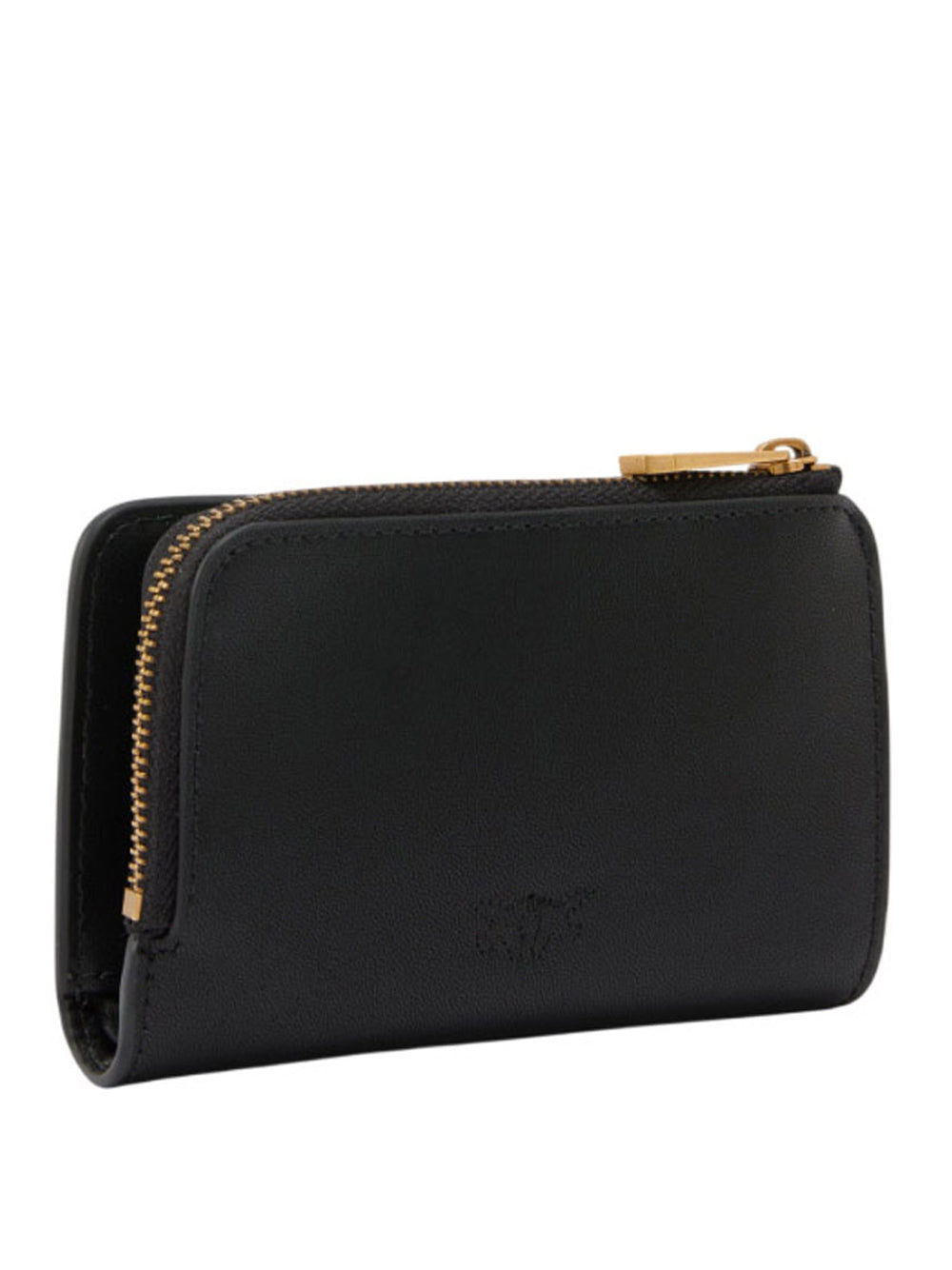 PINKO Portafoglio Pinko Mini In Pelle Con Love Birds Nero Oro Nero/oro