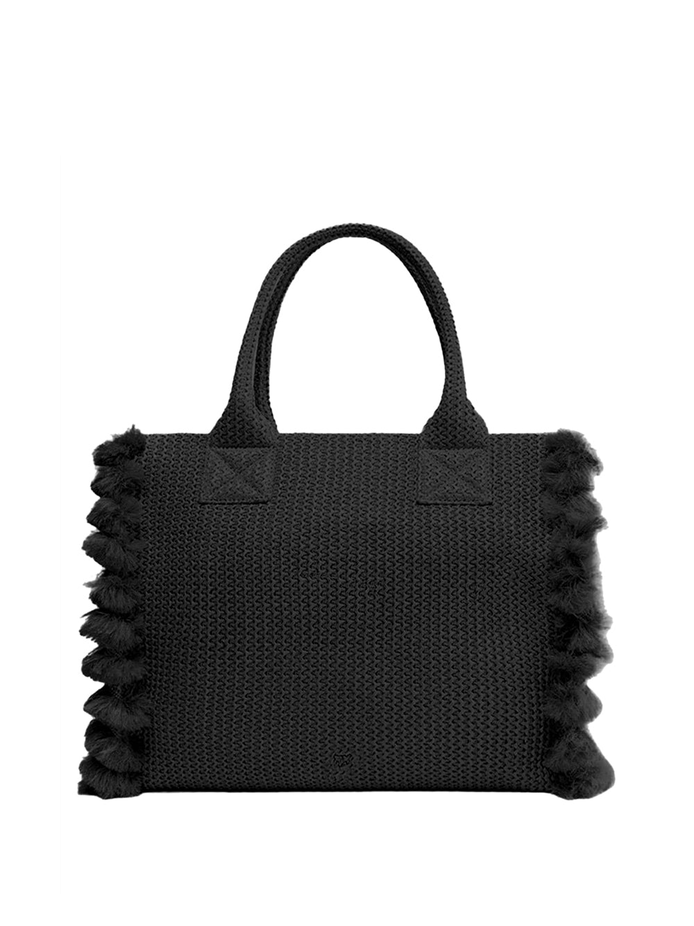 PINKO Borsa Shopper Pinko Beach In Rafia - Nero Nero