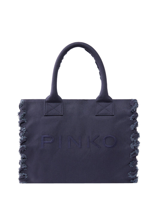 PINKO Borsa Shopper Pinko Beach In Canvas - Viola Viola