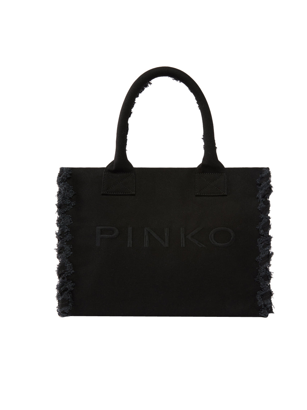 PINKO Borsa Shopper Pinko Beach In Canvas - Nero Nero