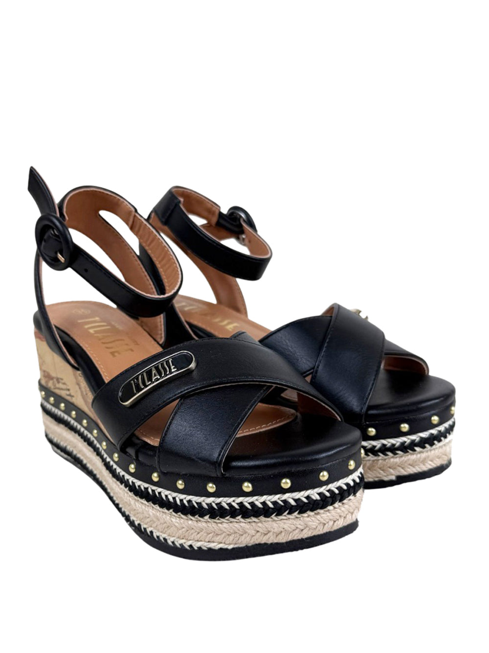 PRIMA CLASSE Alviero Martini Sandalo Zeppa Nero Nero