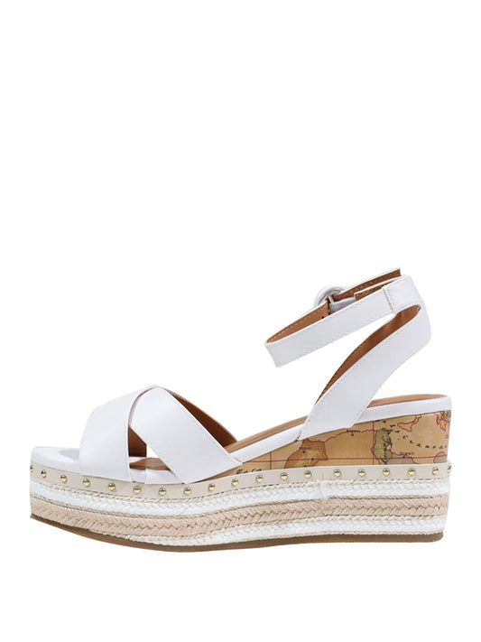 PRIMA CLASSE Alviero Martini Sandalo Zeppa - Bianco Bianco