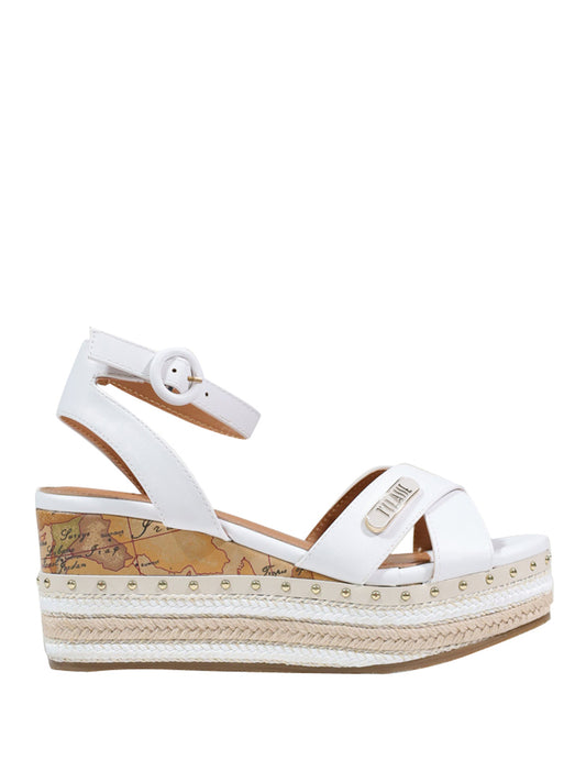 PRIMA CLASSE Alviero Martini Sandalo Zeppa - Bianco Bianco