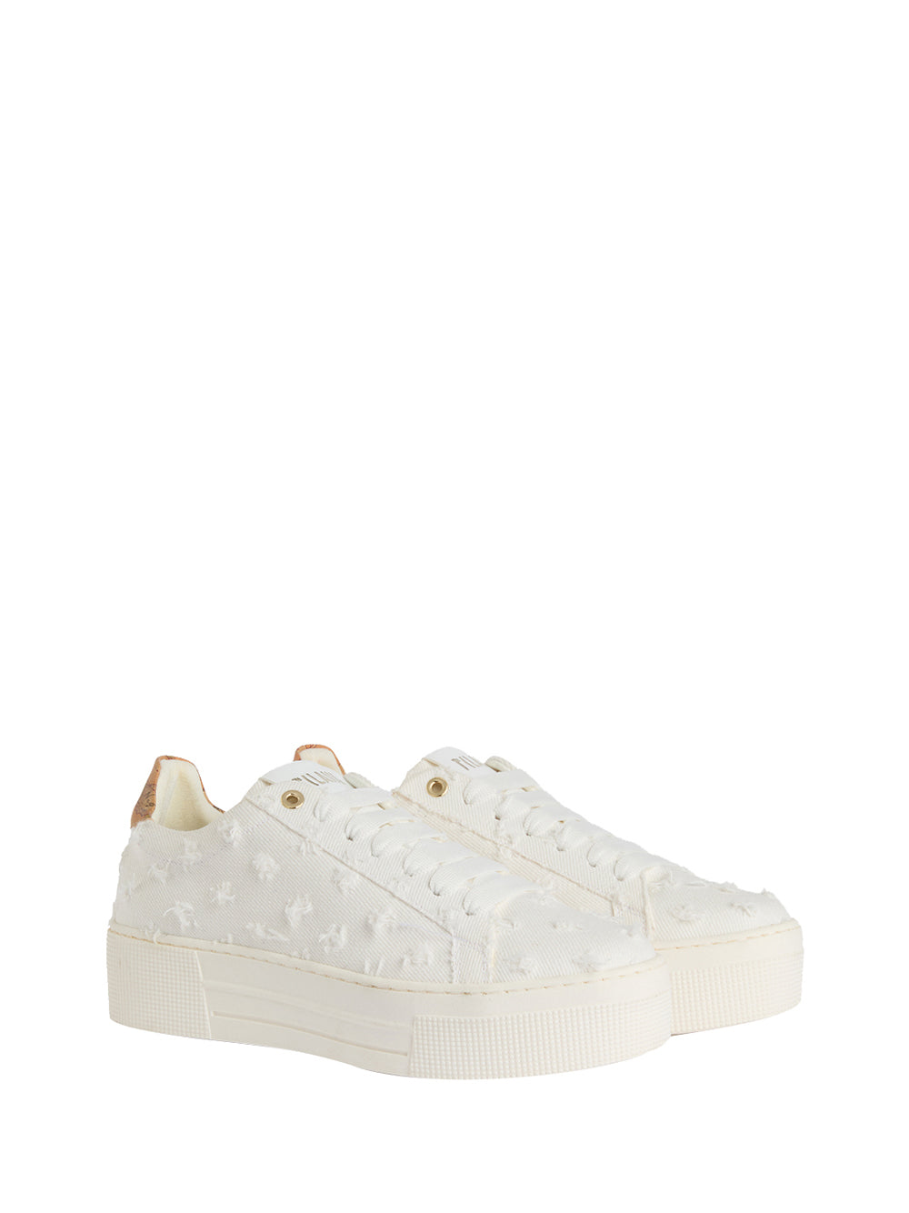 PRIMA CLASSE Sneakers Alviero Martini In Denim Con Tallone Geo Classic - Bianco Bianco