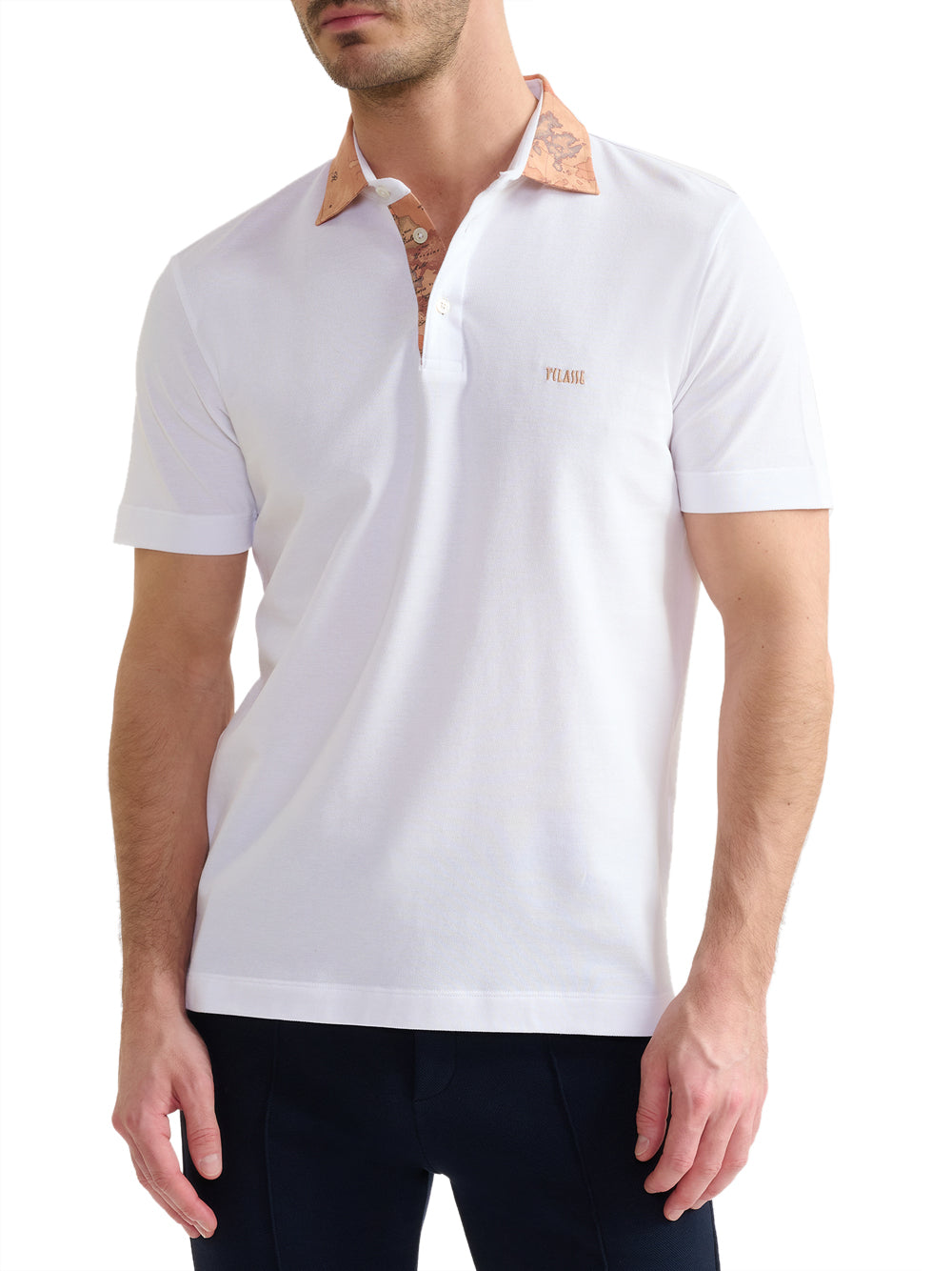 PRIMA CLASSE Polo Alviero Martini Geo Classic In Jersey - Bianco Bianco