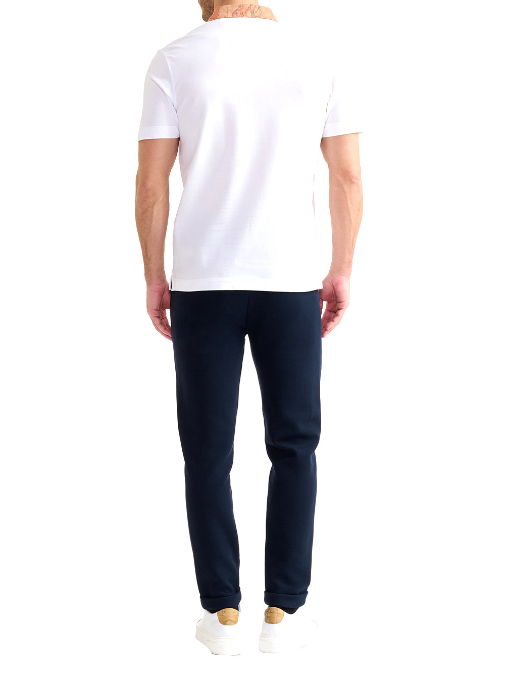 PRIMA CLASSE Polo Alviero Martini Geo Classic In Jersey - Bianco Bianco