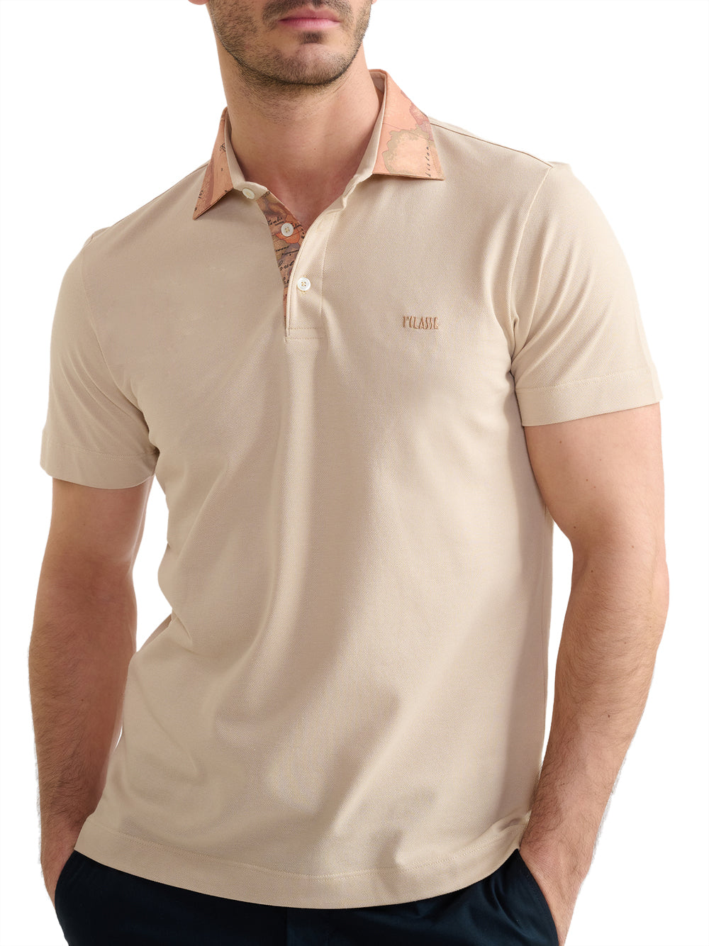 PRIMA CLASSE Polo Alviero Martini Geo Classic In Jersey - Sabbia Sabbia