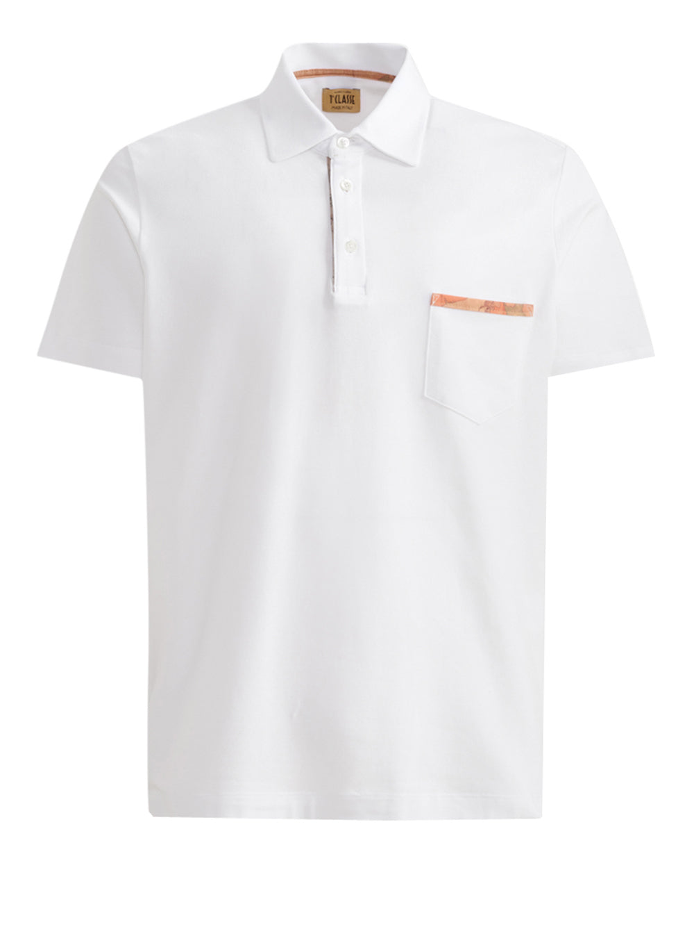 PRIMA CLASSE Polo Prima Classe In Jersey Di Cotone Piquet Con Taschino Bianco Bianco