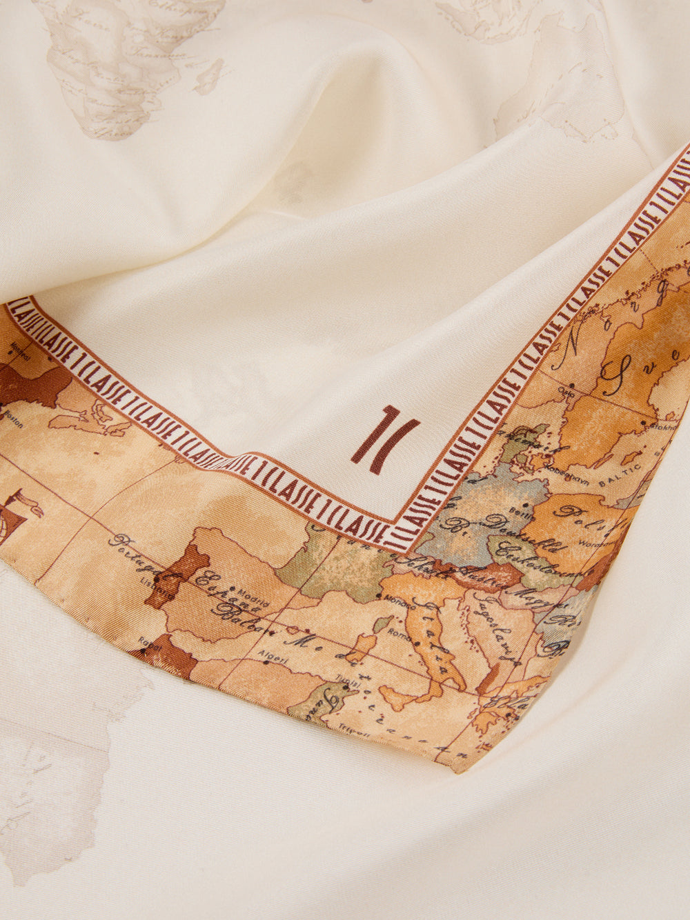 PRIMA CLASSE FLASH Foulard Alviero Martini Geo Mix In Seta 70x70 Bianco Bianco