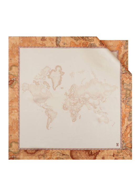 PRIMA CLASSE FLASH Foulard Alviero Martini Geo Mix In Seta 70x70 Bianco Bianco