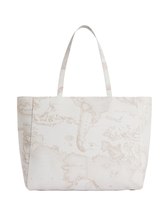 PRIMA CLASSE FLASH Borsa Shopper Prima Classe White Geo Mix - Bianca Bianco